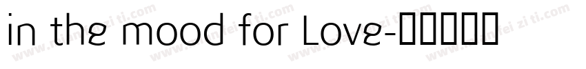 in the mood for Love字体转换